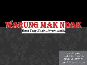 Warung Mak Ndak 1 warung mak ndak